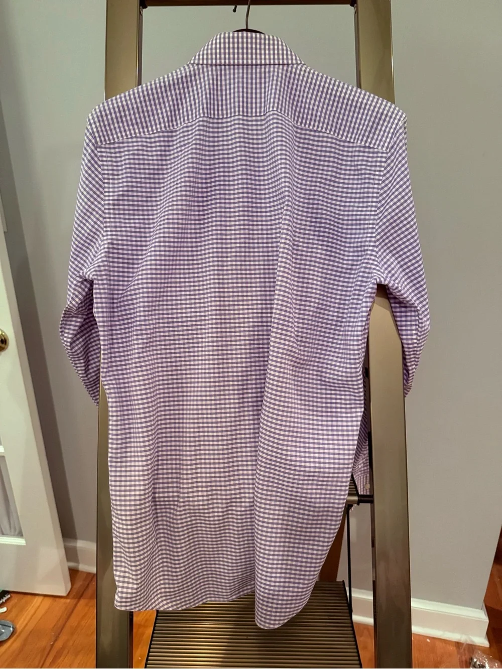 Banana Republic Men’s Med Lavender Gingham Dress Shirt